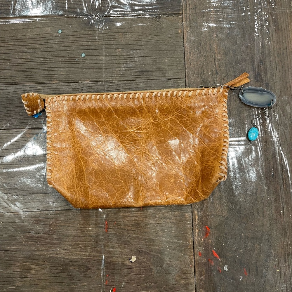 REBECCA NORMAN Women's Leather Clutch Bag